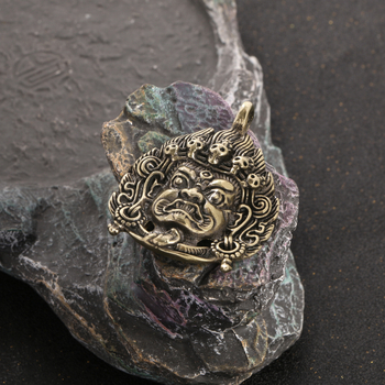 Pandantiv Buddha Acala în stil tibetan Vajrayana, din alamă, cu card norocos, amuletă portabilă