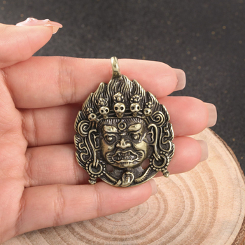 Pandantiv Buddha Acala în stil tibetan Vajrayana, din alamă, cu card norocos, amuletă portabilă