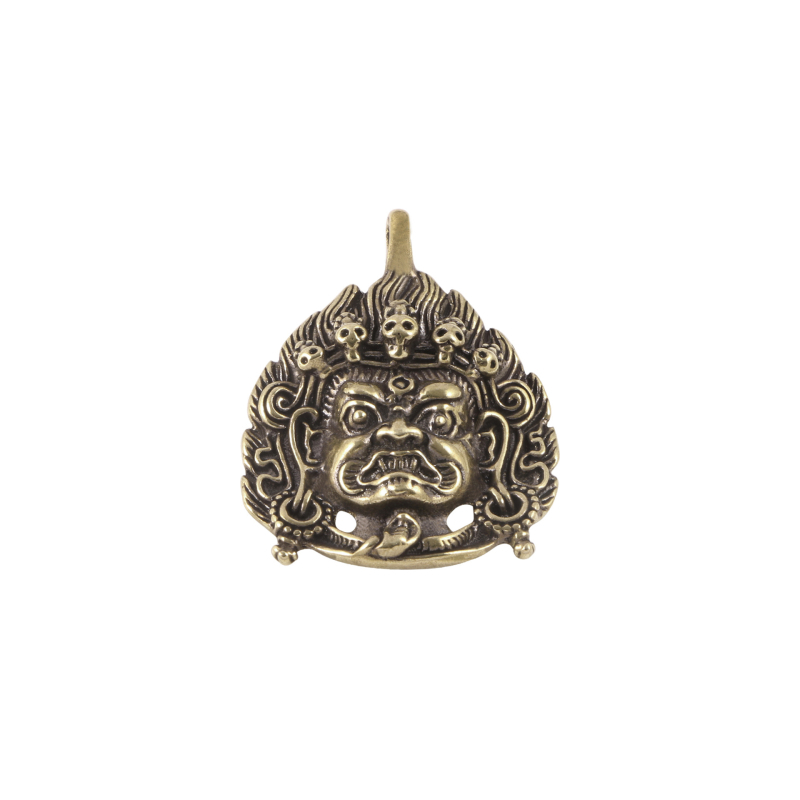 Pandantiv Buddha Acala în stil tibetan Vajrayana, din alamă, cu card norocos, amuletă portabilă