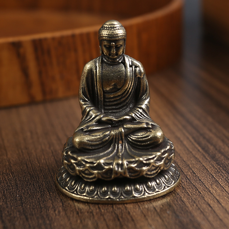 Statuie de Buddha Vairocana din cupru, sculptură budistă din metal, obiect decorativ