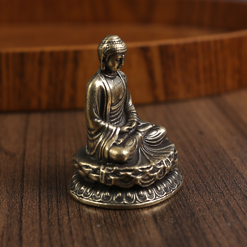 Statuie de Buddha Vairocana din cupru, sculptură budistă din metal, obiect decorativ