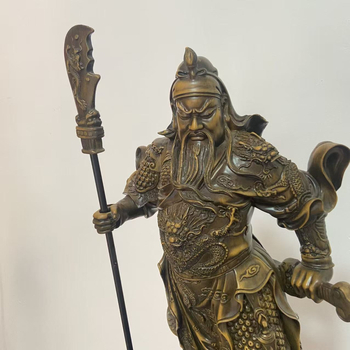 Statuie Guan Gong cu Guan Yu și Zeul Războiului și Bogăției, statuetă Buddha pentru decor de casă