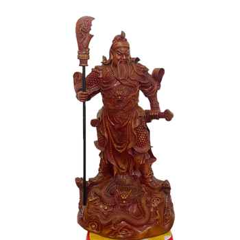 Statuie Guan Gong cu Guan Yu și Zeul Războiului și Bogăției, statuetă Buddha pentru decor de casă