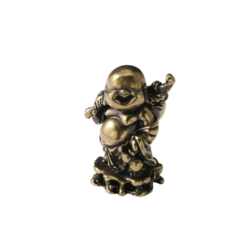 Statuie Buddha Tang, antic bronz, mică, portabilă, Bodhisattva Dizang, nucleu solid din cupru, obiect de colecție