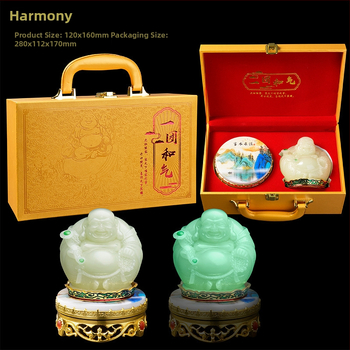 Figurină cu Buddha Maitreya care luminează în întuneric, pentru decor la intrare și birou