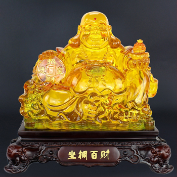 Statuia Buddha Maitreya din rășină naturală, decor modern minimalist pentru casă, sufragerie și birou