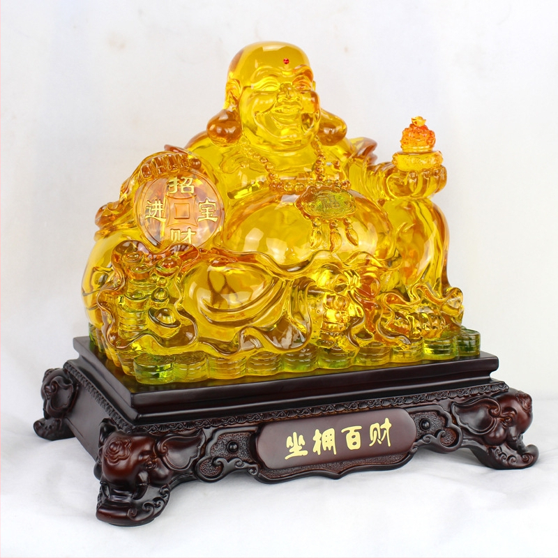 Statuia Buddha Maitreya din rășină naturală, decor modern minimalist pentru casă, sufragerie și birou