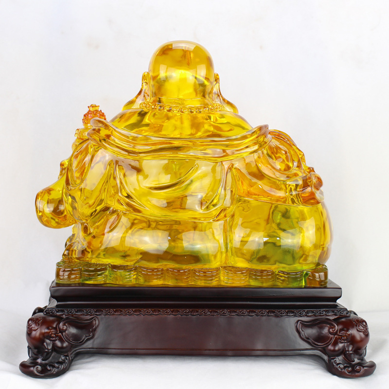 Statuia Buddha Maitreya din rășină naturală, decor modern minimalist pentru casă, sufragerie și birou