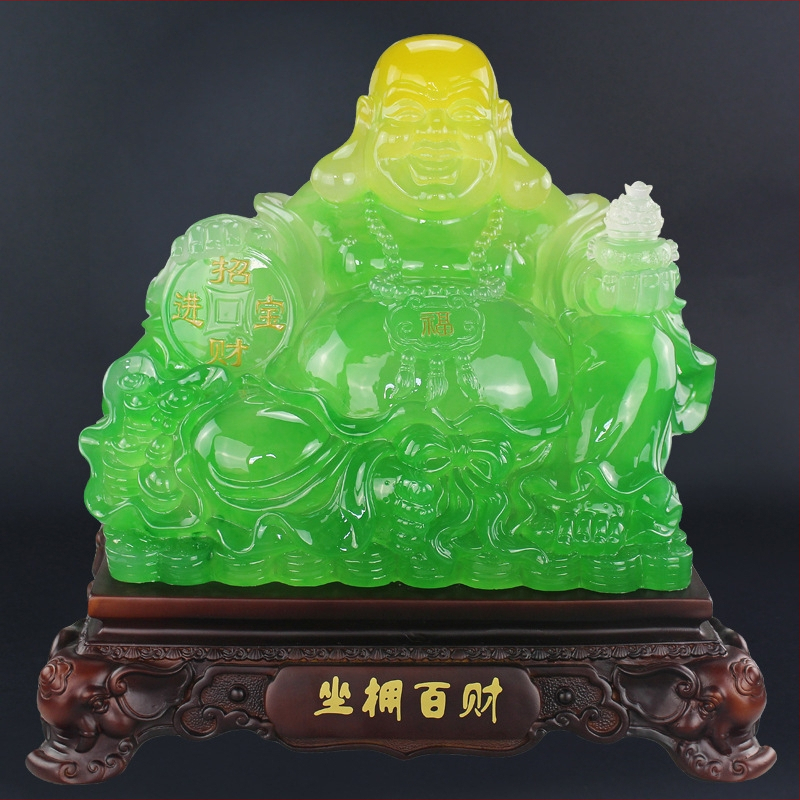 Statuia Buddha Maitreya din rășină naturală, decor modern minimalist pentru casă, sufragerie și birou