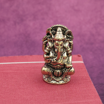 Figurină Ganesh – stil vintage, zeul bogăției din Tailanda, decor de birou, obiect de colecție