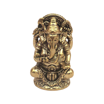 Figurină Ganesh – stil vintage, zeul bogăției din Tailanda, decor de birou, obiect de colecție