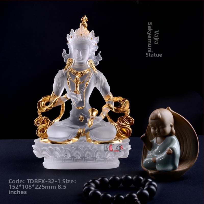Statuie Vajrasattva a lui Buddha, pentru închinare, decor de casă, montată pe perete, înălțimi 12/22/29 cm