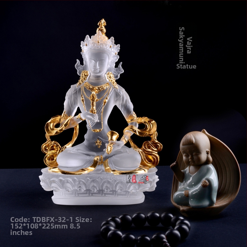 Statuie Vajrasattva a lui Buddha, pentru închinare, decor de casă, montată pe perete, înălțimi 12/22/29 cm