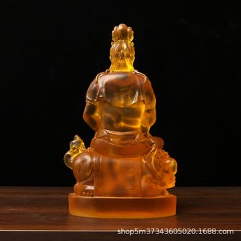 Statuie Manjushri Bodhisattva din rășină pentru decor auto – set de trei sfinți
