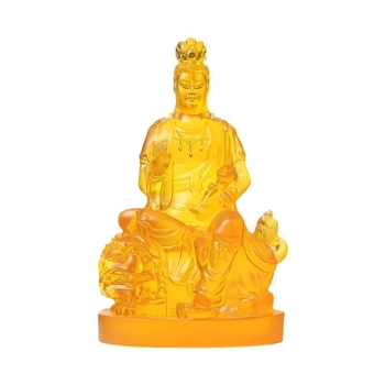 Statuie Manjushri Bodhisattva din rășină pentru decor auto – set de trei sfinți