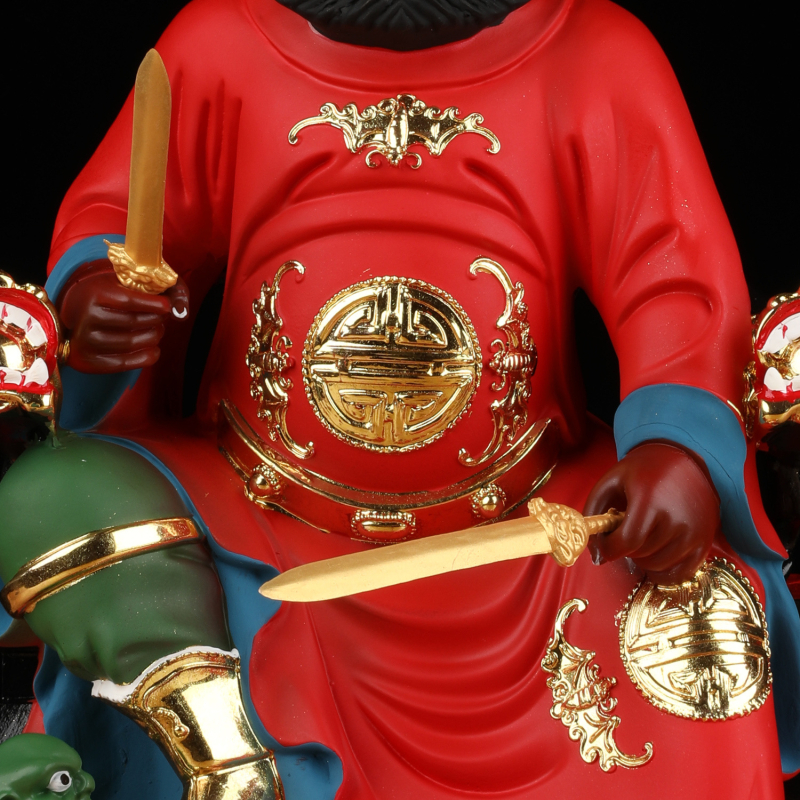 Statuie Zhong Kui din rășină pentru altarul de acasă – figură taoistă decorativă