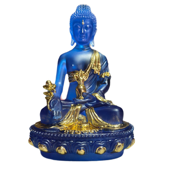 Statuia lui Buddha Vindecător, figură din rășină pentru altarul de acasă și cult în templu