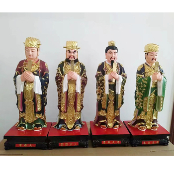 24 statui Bodhisattva din rășină și fibră de sticlă, în stil sculptural din lemn