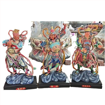 24 statui Bodhisattva din rășină și fibră de sticlă, în stil sculptural din lemn
