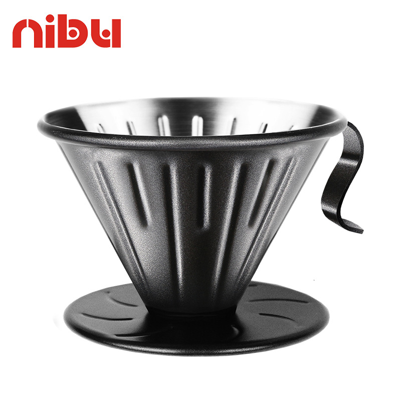 Nibu filtru de cafea din oțel inoxidabil 304 pentru V60, filtrare prin infuzie manuală, model V01 02