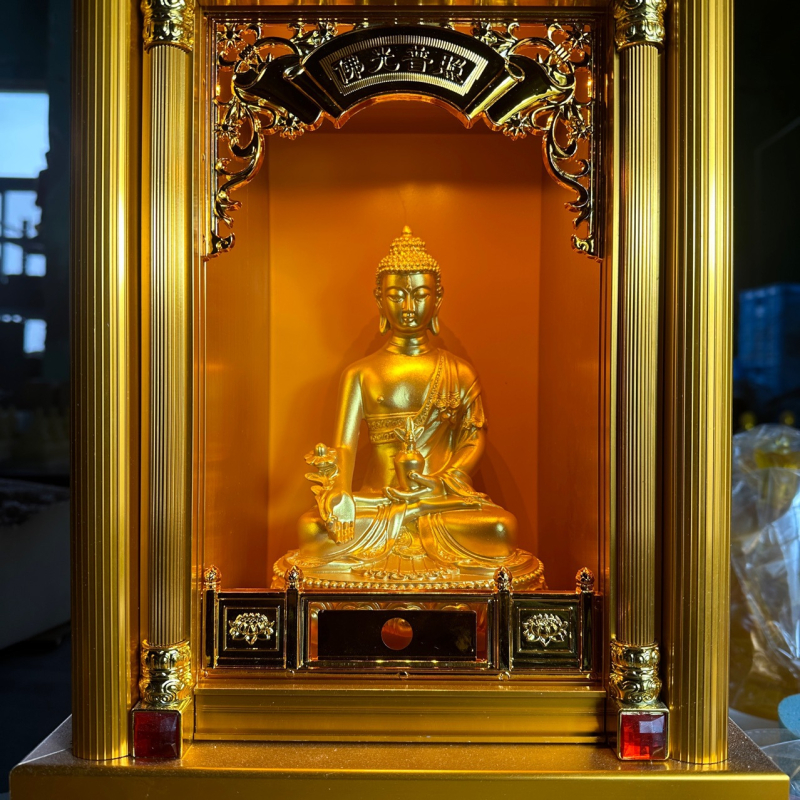Statuie Buddha Vindecător, 21 cm, din rășină, ornament de casă, tantric