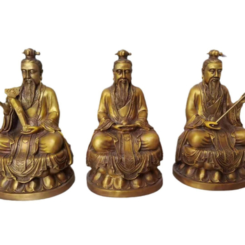 Statuete din bronz ale zeilor taoisti pentru altarul templului