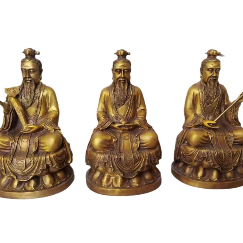 Statuete din bronz ale zeilor taoisti pentru altarul templului