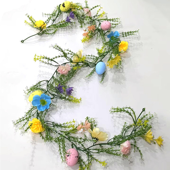 Buchet de liane artificiale cu maci și rattan, PVC, decor pentru casă, înălțime 100–200 cm