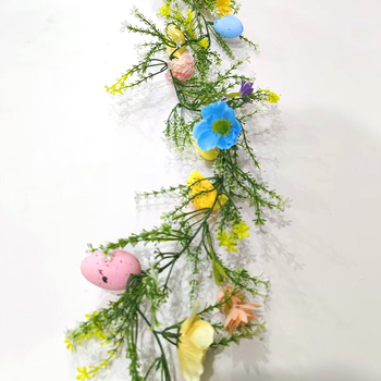 Buchet de liane artificiale cu maci și rattan, PVC, decor pentru casă, înălțime 100–200 cm