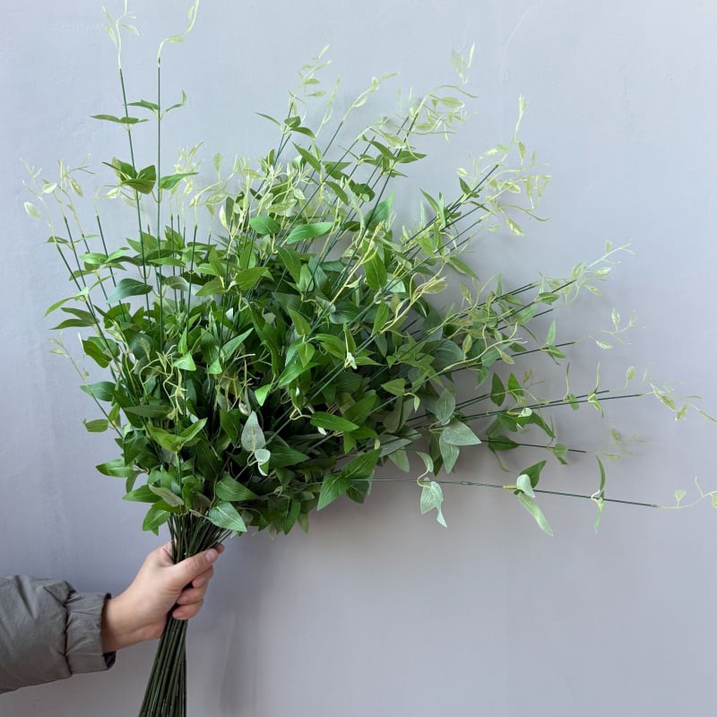 Frunze artificiale Clematis și honeysuckle, plantă verde pentru decor interior și sală de nunți, tulpină unică, înălțime 30–100 cm