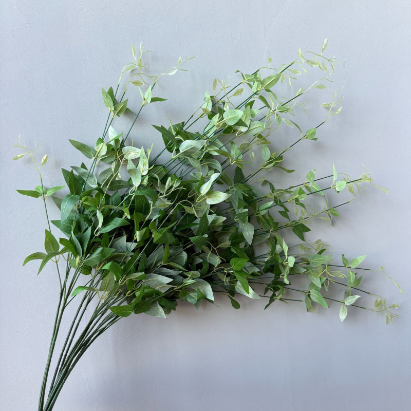 Frunze artificiale Clematis și honeysuckle, plantă verde pentru decor interior și sală de nunți, tulpină unică, înălțime 30–100 cm