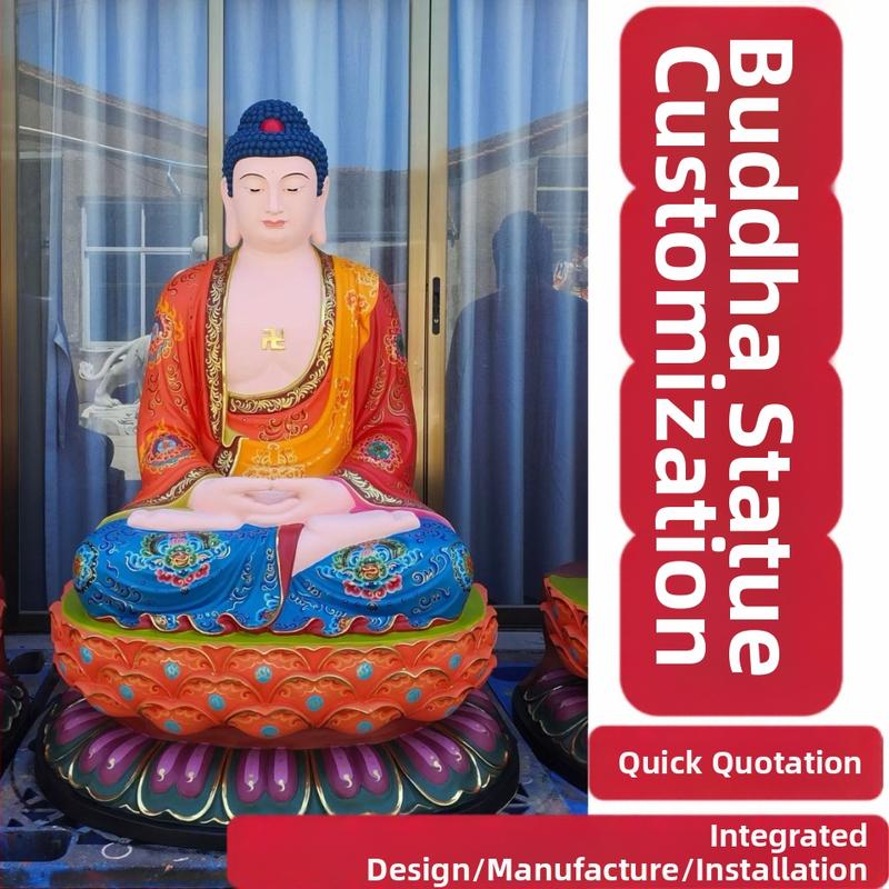 Statui personalizate din cupru ale lui Amitabha Buddha, Buddha al Medicinei și Cei Trei Buddha Prețioși pentru temple