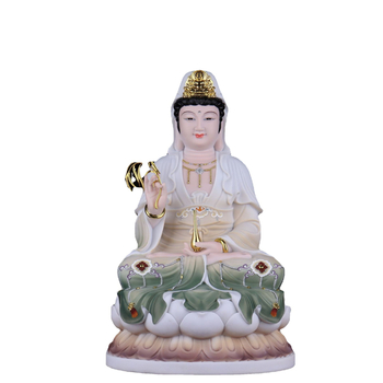 Statuia Guanyin Bodhisattva, porțelan alb gol, muntele Putuo din Nanhai, Guanyin cu copil pentru binecuvântare și pace
