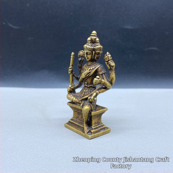 Statuie Buddha tibetan din alamă, cu patru fețe, decor pentru casă
