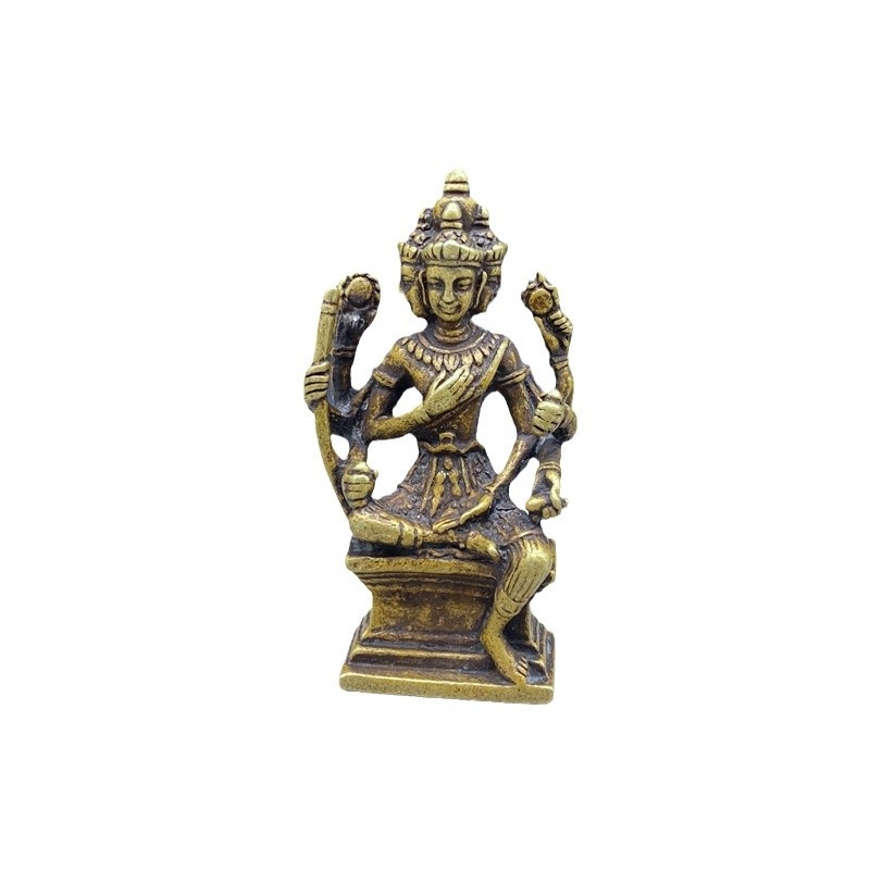 Statuie Buddha tibetan din alamă, cu patru fețe, decor pentru casă