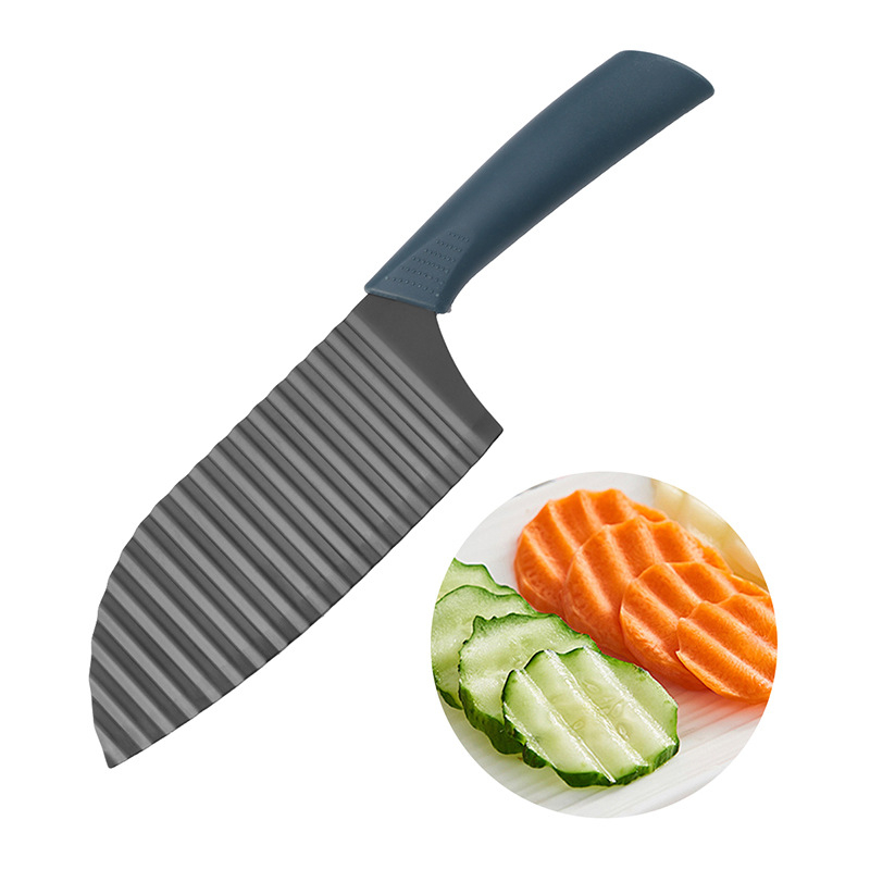 Tăietor de cartofi din oțel inoxidabil cu lamă ondulată – pentru cartofi pai și legume, utilizare casnică, multifuncțional
