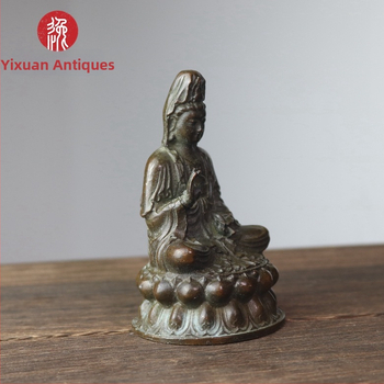 Statuetă Guanyin din aliaj – decor de casă în stil antic, obiect de colecție