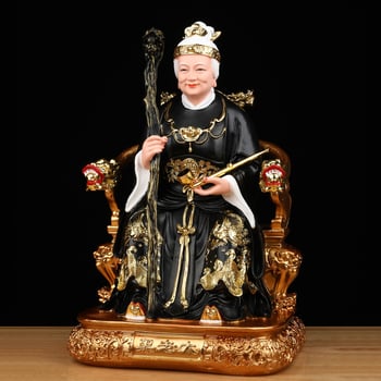 Statuie Buddha din rășină pentru cult acasă, realizată manual, figură de femeie în vârstă, patru statui de familie