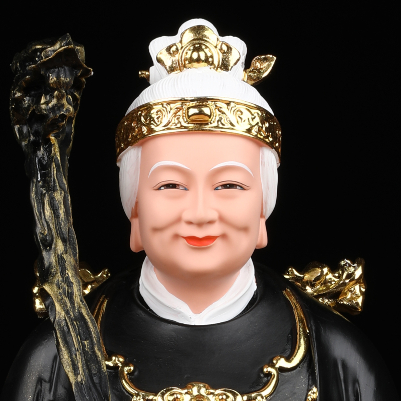 Statuie Buddha din rășină pentru cult acasă, realizată manual, figură de femeie în vârstă, patru statui de familie