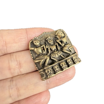 Pandantiv Buddha din alamă, stil tibetan, etichetă Sutdalin, brățară cu mărgele vintage
