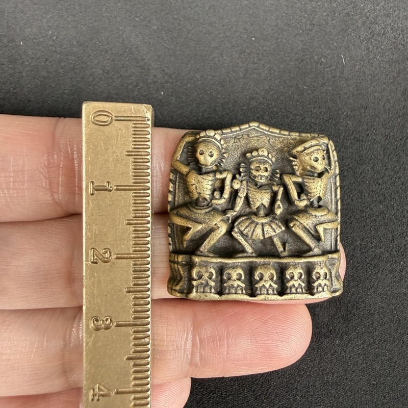 Pandantiv Buddha din alamă, stil tibetan, etichetă Sutdalin, brățară cu mărgele vintage