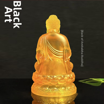 Statuie Buddha Medicina, din cristal alb, decor pentru living