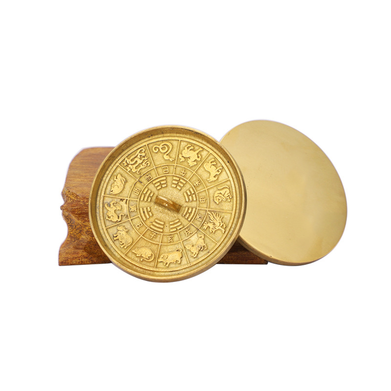 Set oglindă din alamă: oglindă Bodhi, oglindă mică de nuntă, oglindă Bagua și oglindă zodiac chinezesc