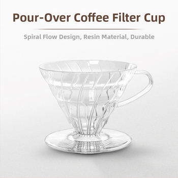 Filtru de cafea stil japonez pentru preparare manuală, cu dripper din rășină