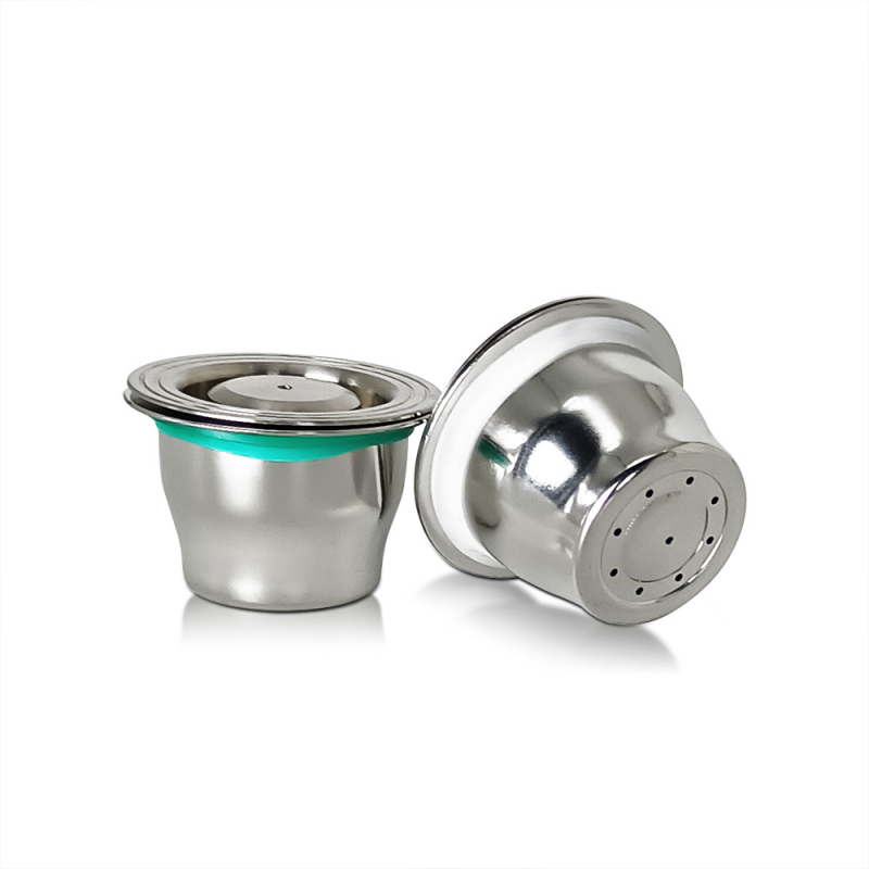Filtru pentru capsule de cafea din oțel inoxidabil - carcasă reutilizabilă cu găuri circulare