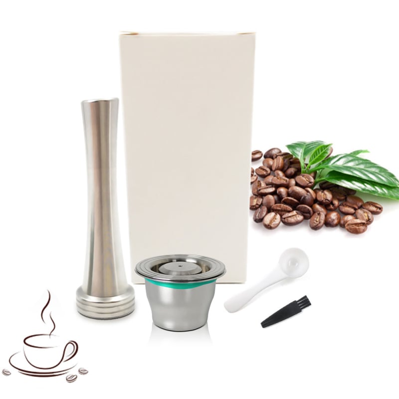 Filtru pentru capsule de cafea din oțel inoxidabil - carcasă reutilizabilă cu găuri circulare