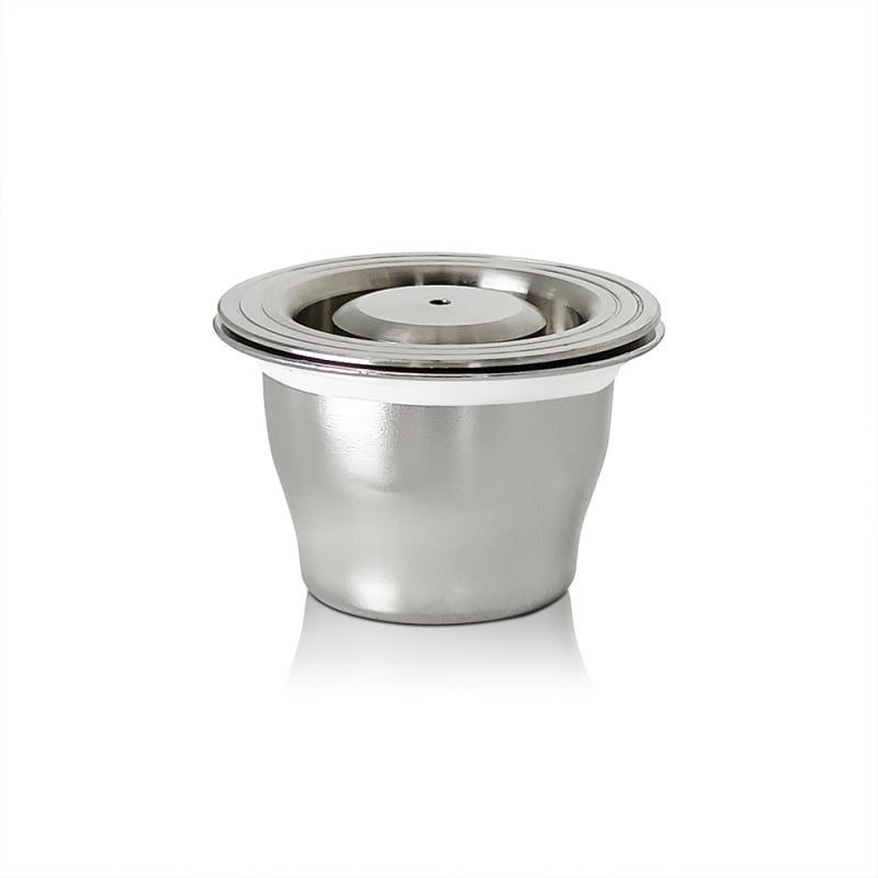 Filtru pentru capsule de cafea din oțel inoxidabil - carcasă reutilizabilă cu găuri circulare