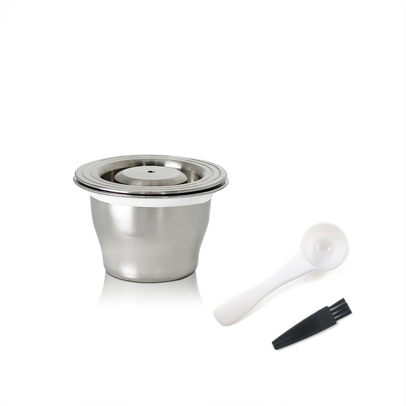 Filtru pentru capsule de cafea din oțel inoxidabil - carcasă reutilizabilă cu găuri circulare