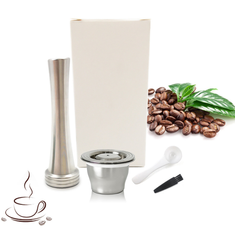 Filtru pentru capsule de cafea din oțel inoxidabil - carcasă reutilizabilă cu găuri circulare