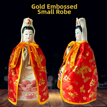 Robe pentru statueta Buddha: veșmânt Guanyin, șal Dragon și Phoenix, Roba Zeului Bogăției Guan Gong